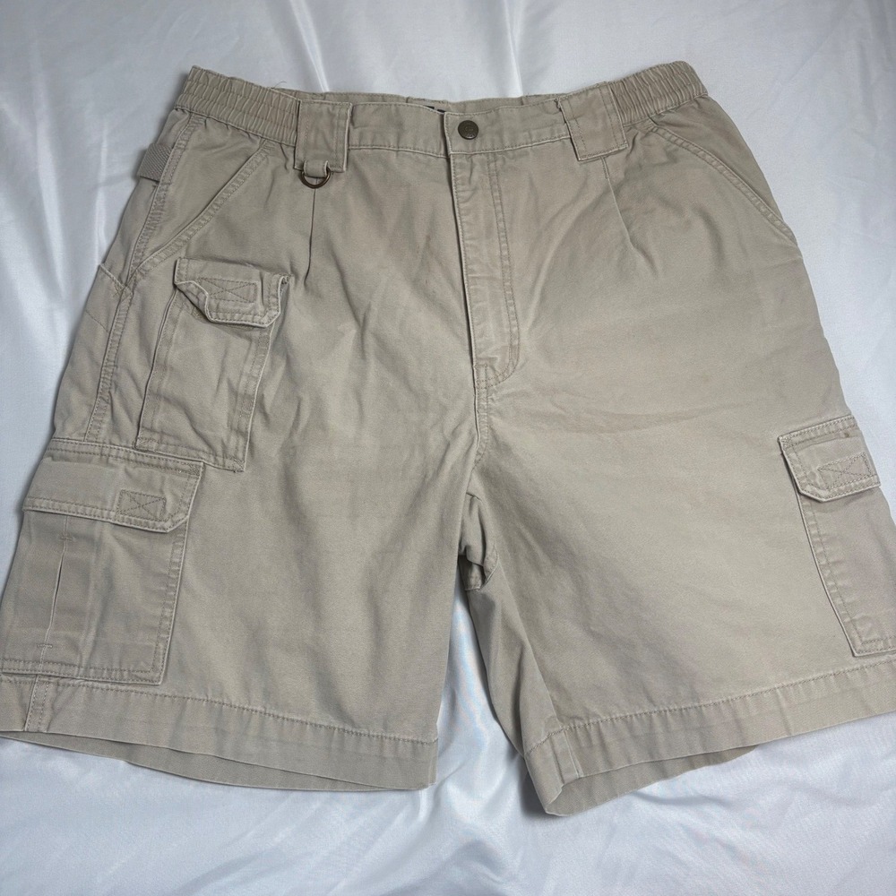 5.11 Tactical Cargo Shorts Mens 34 Khaki Good Canvas Utility Pockets